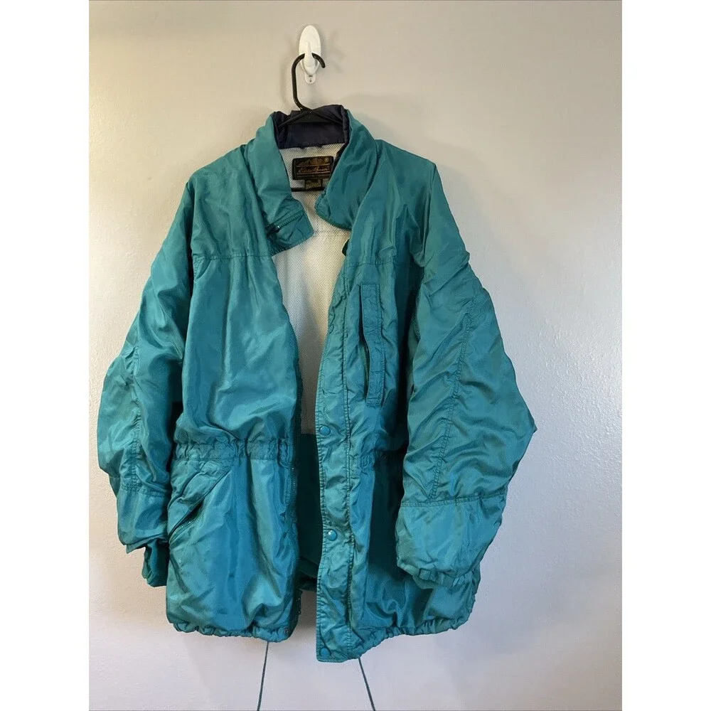 VTG Eddie Bauer Men’s XL green Gore-Tex Waterproof Rain Jacket Coat Shell